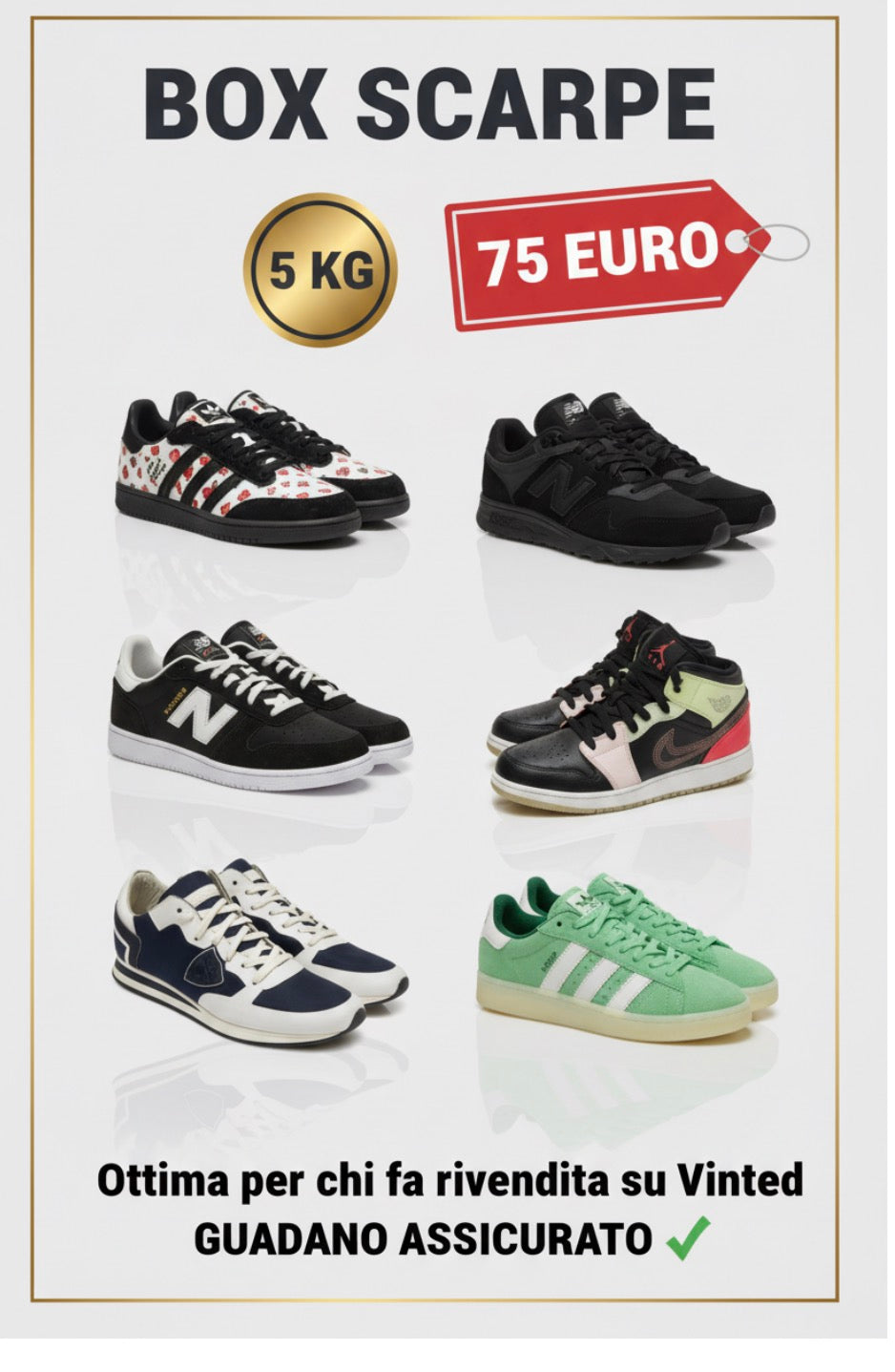 Box 5 kg scarpe premium